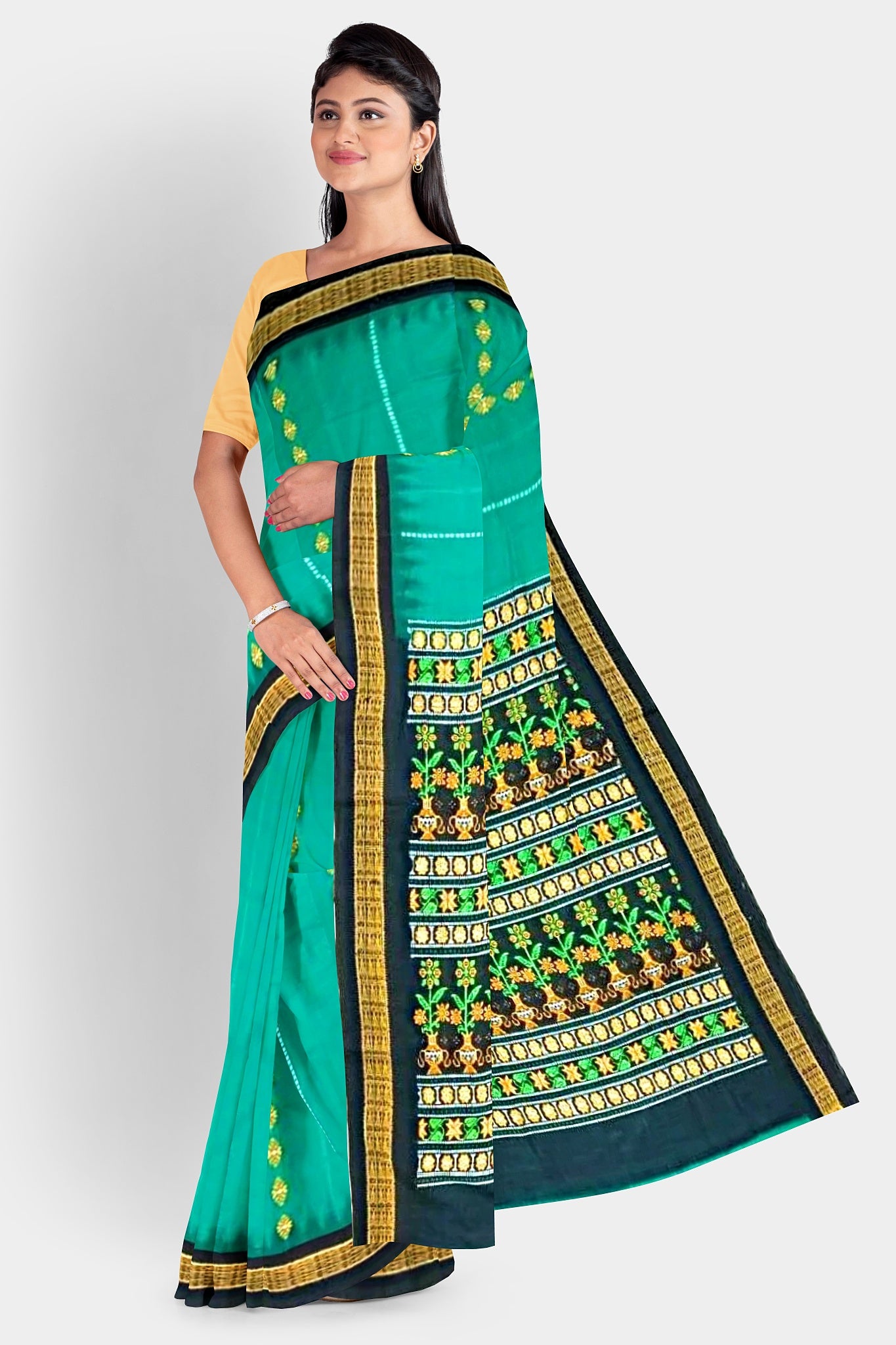 Handcrafted  Cotton Saree : Traditional Bodybandh Woven Saree From Artisans Of Odisha