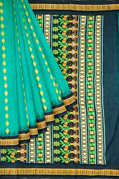 Handcrafted  Cotton Saree : Traditional Bodybandh Woven Saree From Artisans Of Odisha