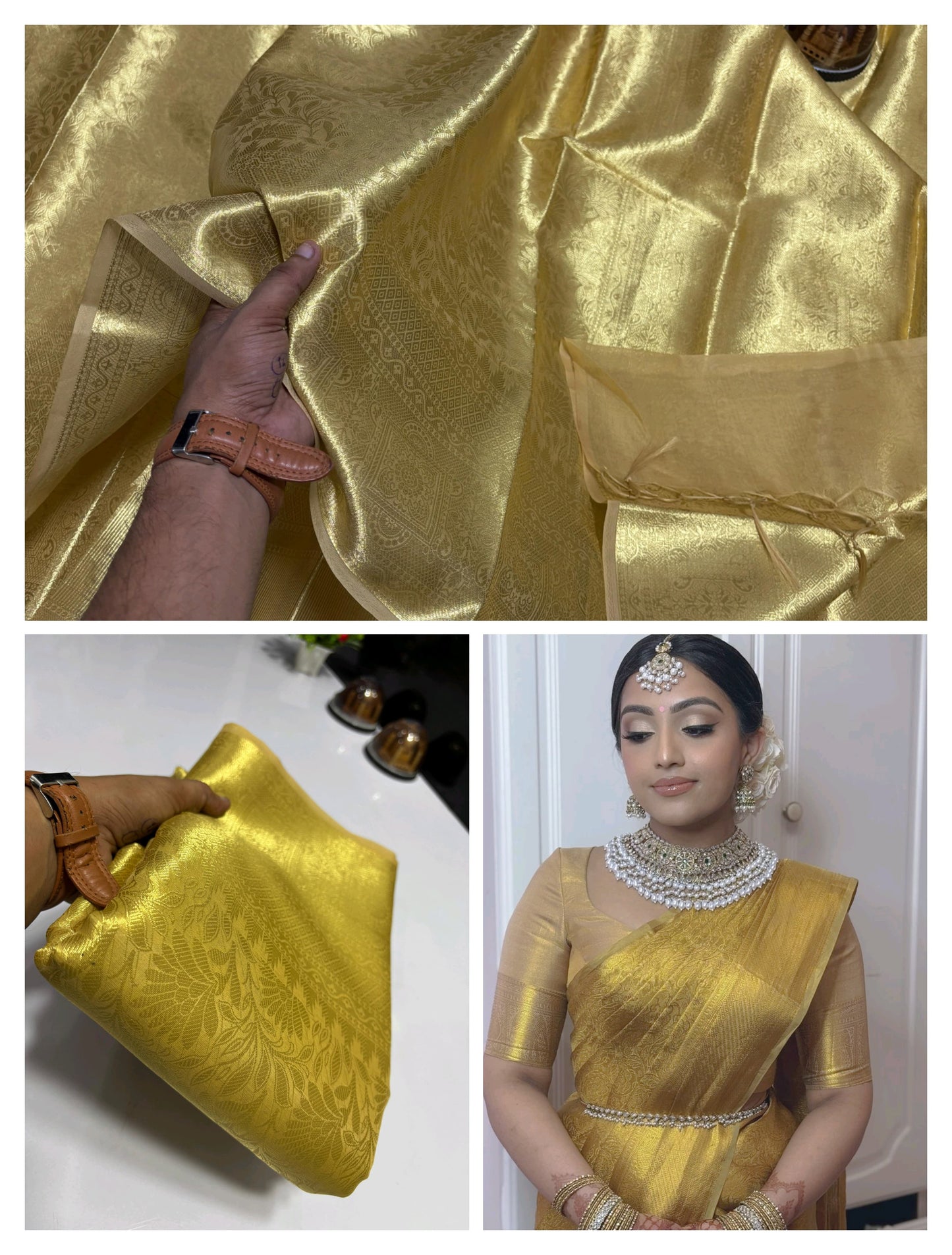 Golden tissue silk saree